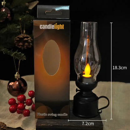 LED lantern with flame effect – battery operated