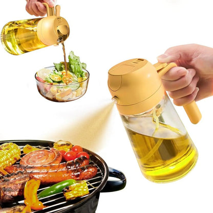Glass Oil Sprayer 2-in-1 with Spray and Pour Function