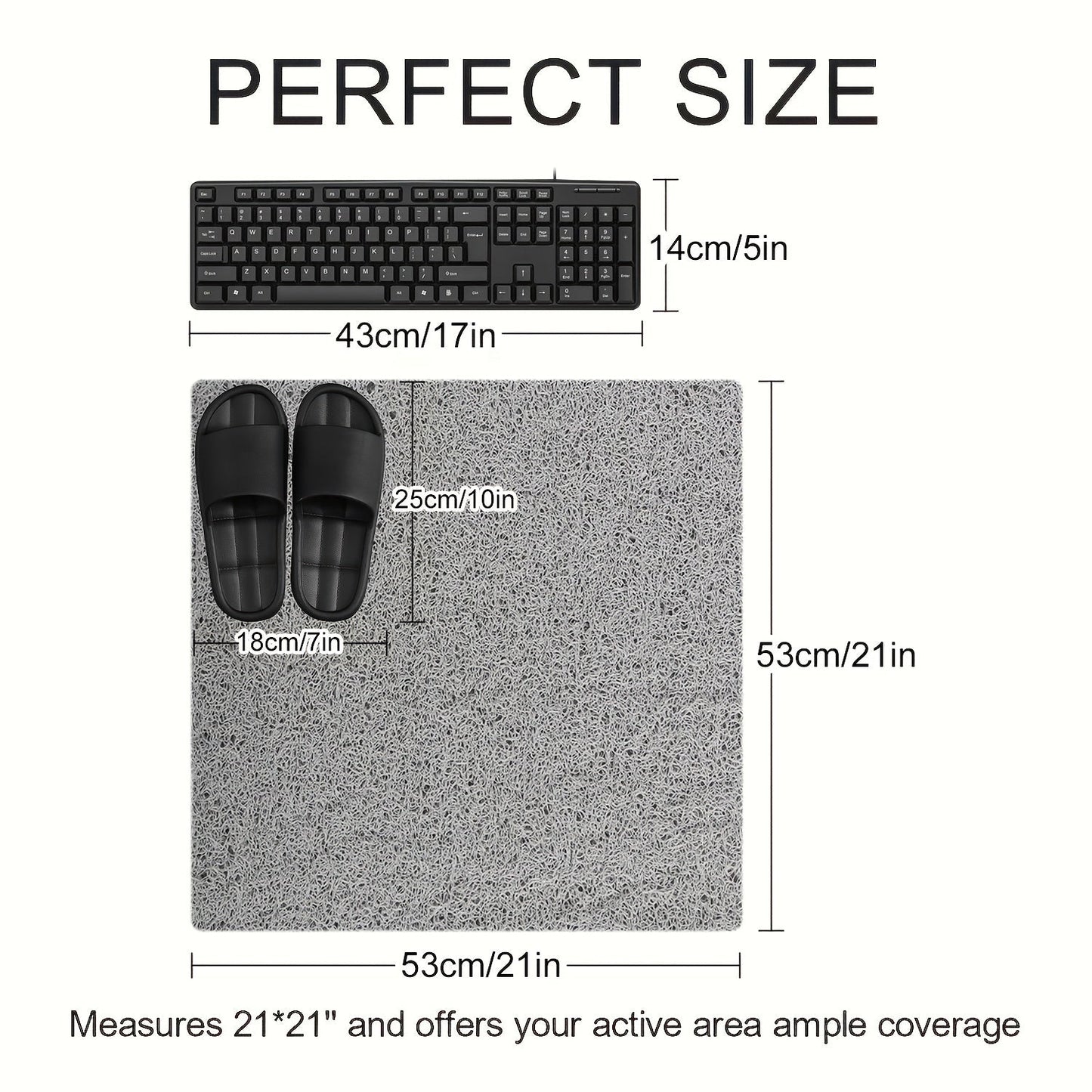Non-slip shower mat with loofah texture – quick-drying