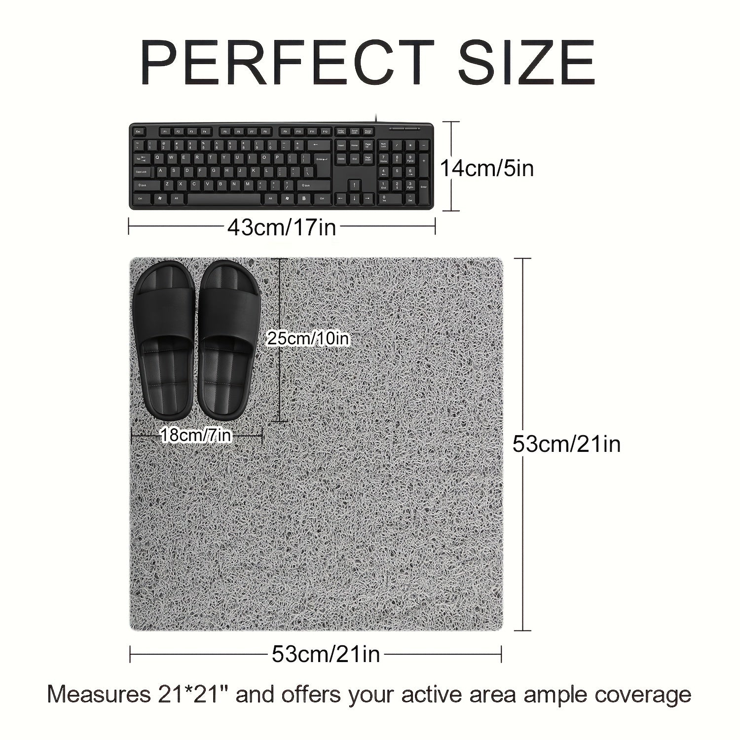 Non-slip shower mat with loofah texture – quick-drying