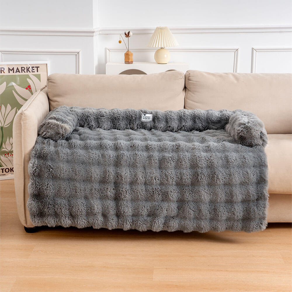 Plush Dog Bed with Non-Slip Bottom