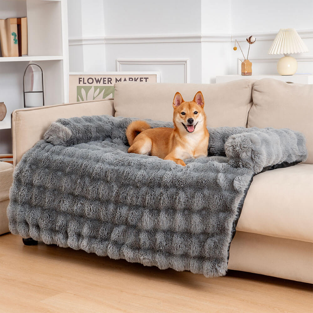 Plush Dog Bed with Non-Slip Bottom
