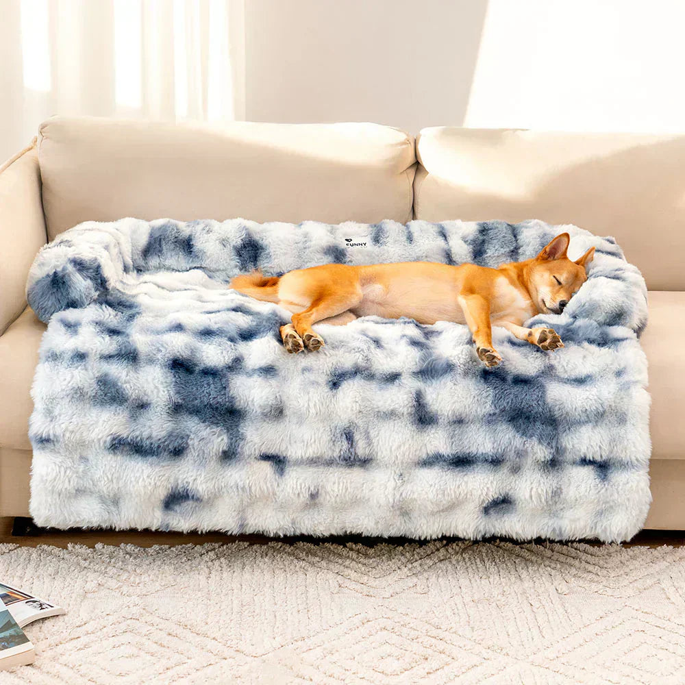 Plush Dog Bed with Non-Slip Bottom