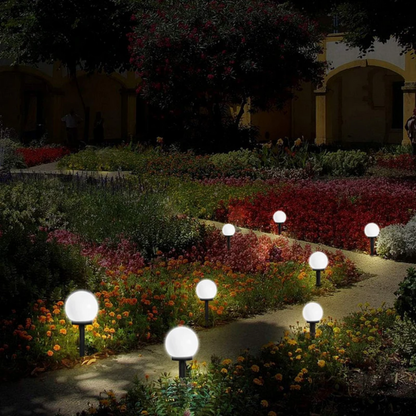 Solar Globe Lights for the Garden – Warm Light, Completely Cordless (2 Pieces)