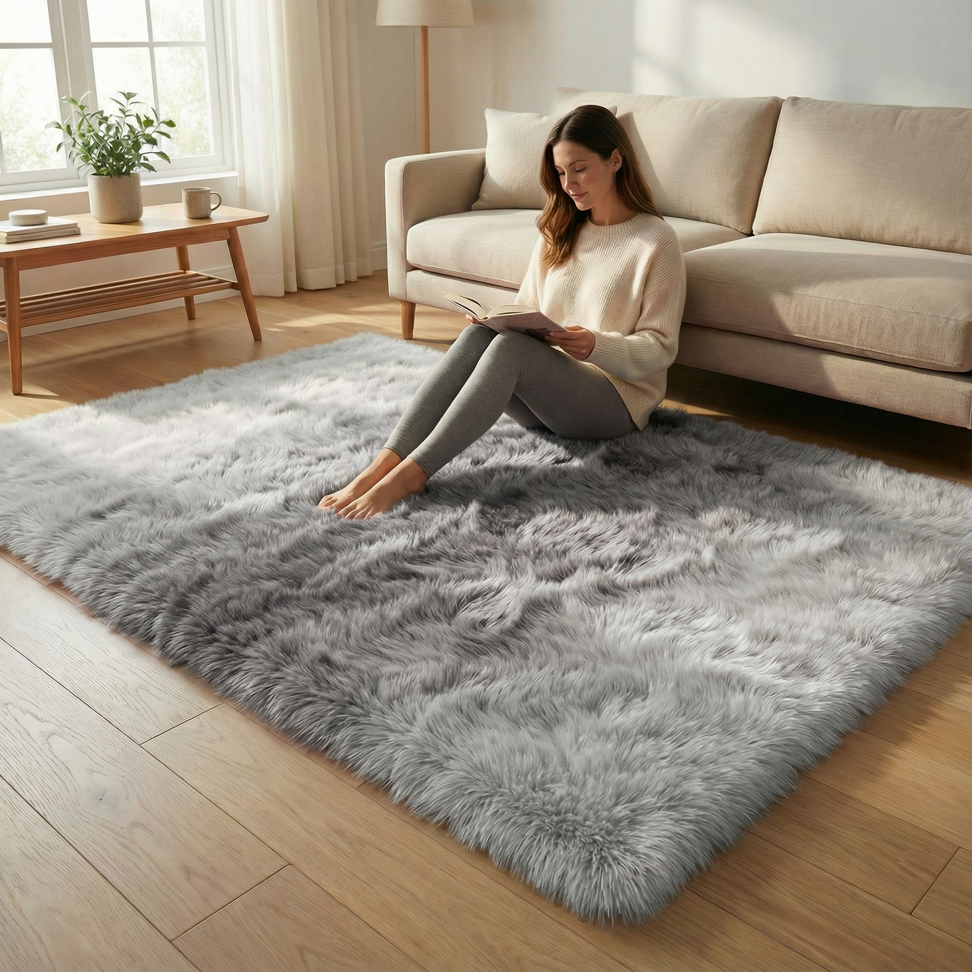Gradient Plush Rug – Soft, Lint-Free, Non-Slip