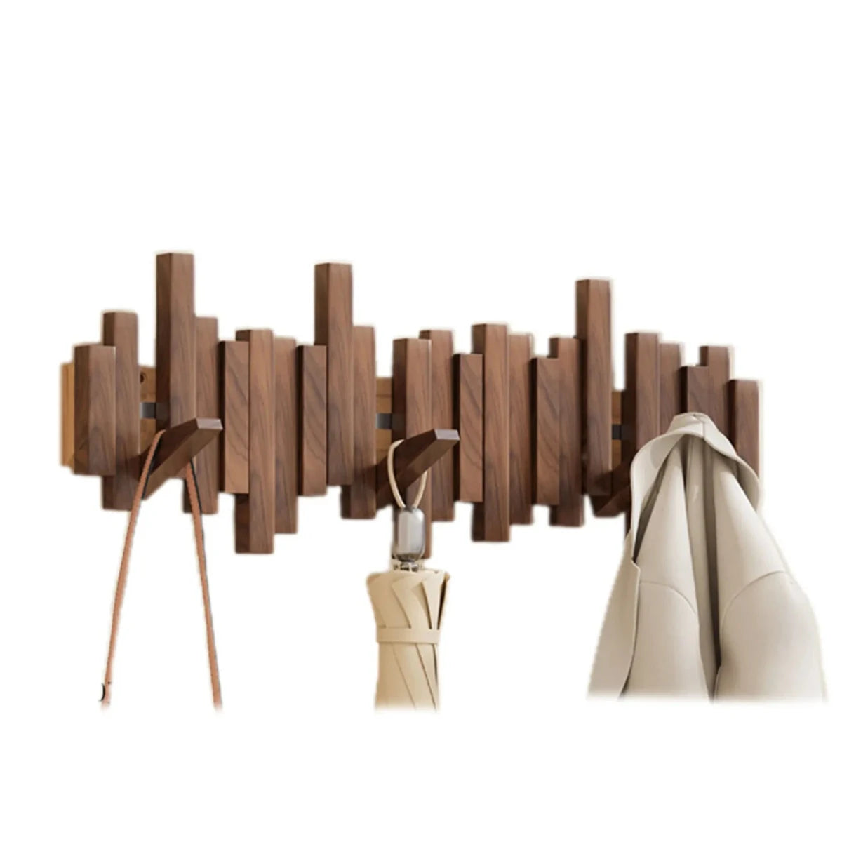 Wooden wardrobe with piano design