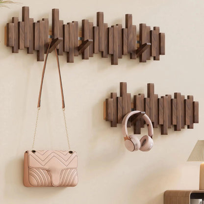 Wooden wardrobe with piano design