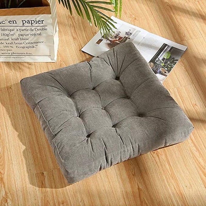 Corduroy Seat Cushion with Japanese Quilted Pattern