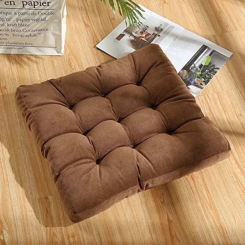 Corduroy Seat Cushion with Japanese Quilted Pattern