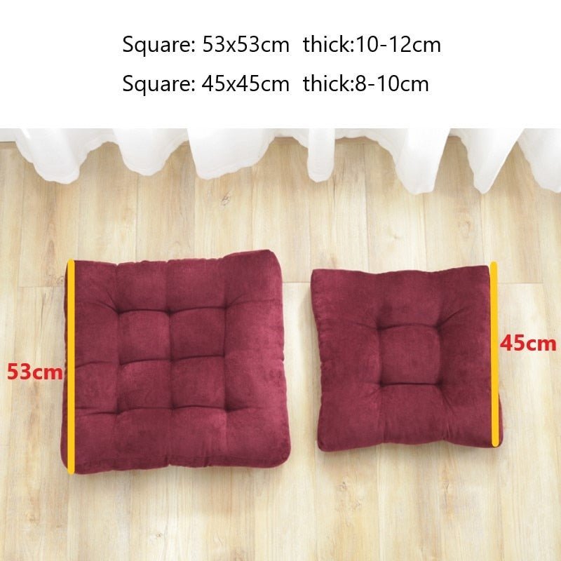 Corduroy Seat Cushion with Japanese Quilted Pattern