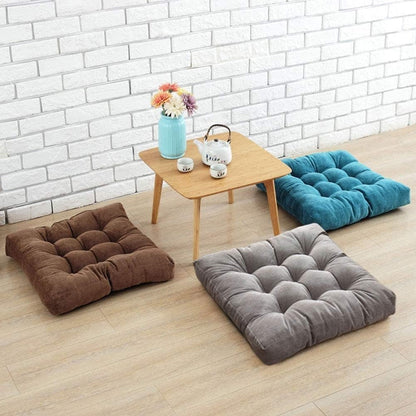 Corduroy Seat Cushion with Japanese Quilted Pattern