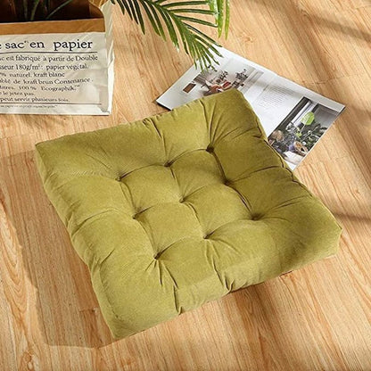 Corduroy Seat Cushion with Japanese Quilted Pattern