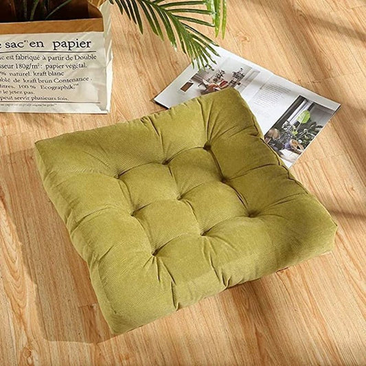 Corduroy Seat Cushion with Japanese Quilted Pattern