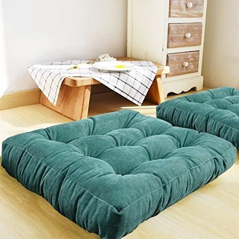 Corduroy Seat Cushion with Japanese Quilted Pattern