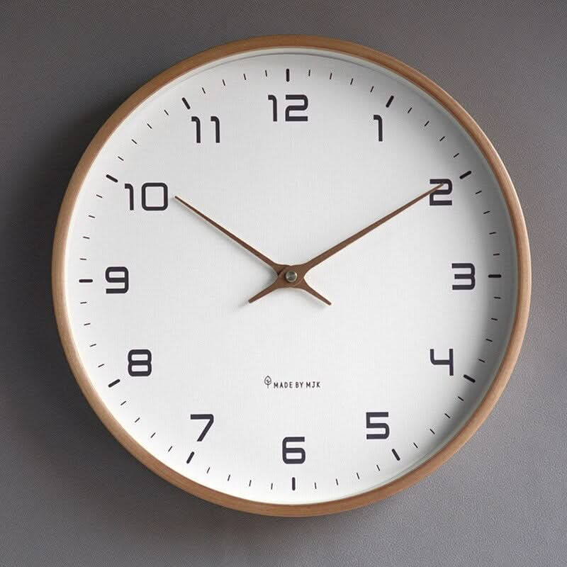 Silent Wooden Wall Clock – No Ticking, Only Silence