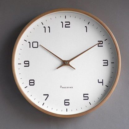 Silent Wooden Wall Clock – No Ticking, Only Silence