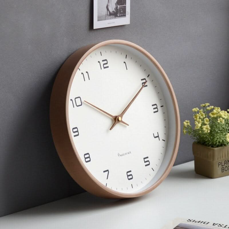 Silent Wooden Wall Clock – No Ticking, Only Silence