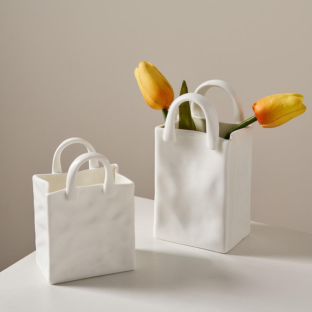 Handbag Vase Porcelain 8-15 cm – Creative Decor
