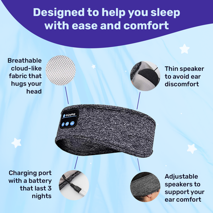 Sleep headphones Bluetooth with soft headband