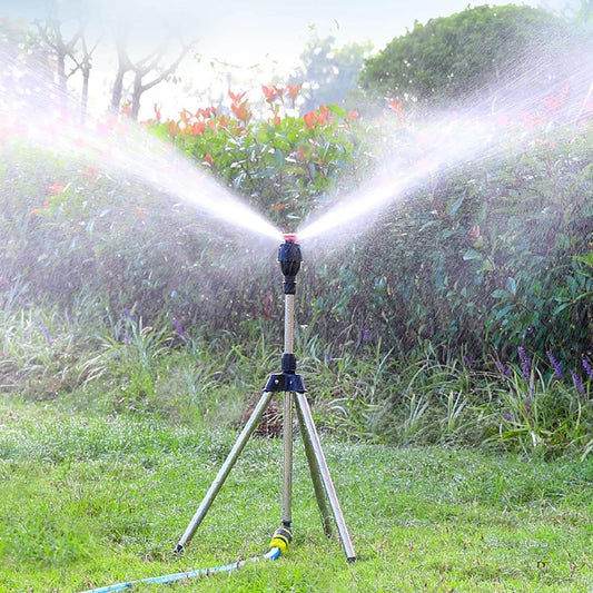 360° Lawn Sprinkler with Tripod – Evenly Water Large Areas