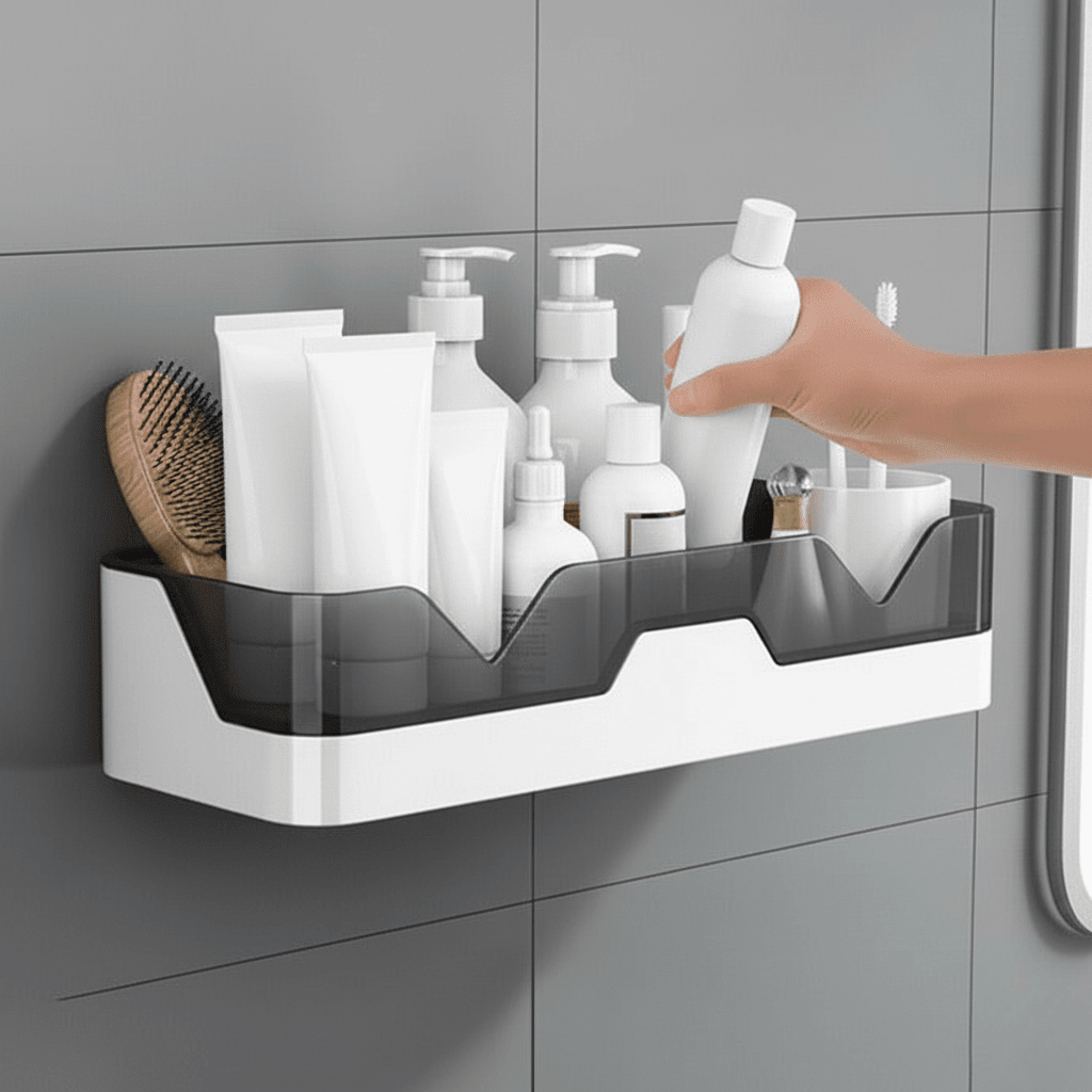 Bathroom Wall Shelf Without Drilling – Elegant Storage