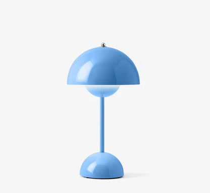 Dimmable LED Table Lamp with Battery – Mushroom Shape Design
