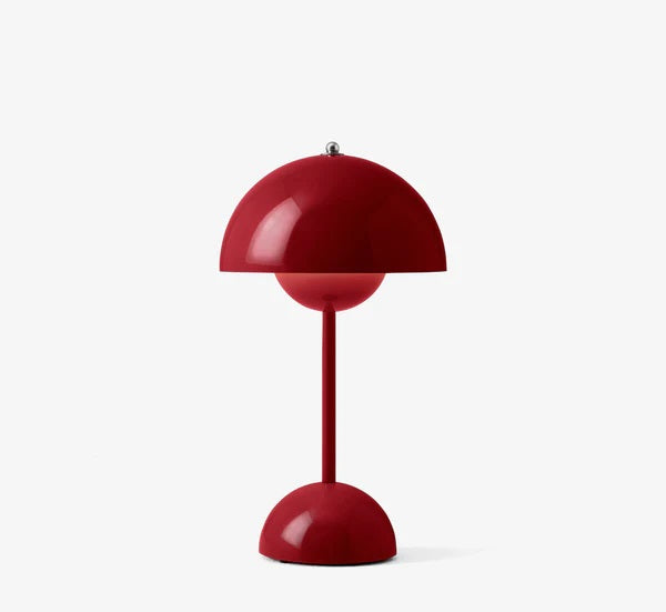 Dimmable LED Table Lamp with Battery – Mushroom Shape Design