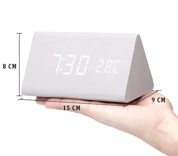 LED wooden watch with voice control